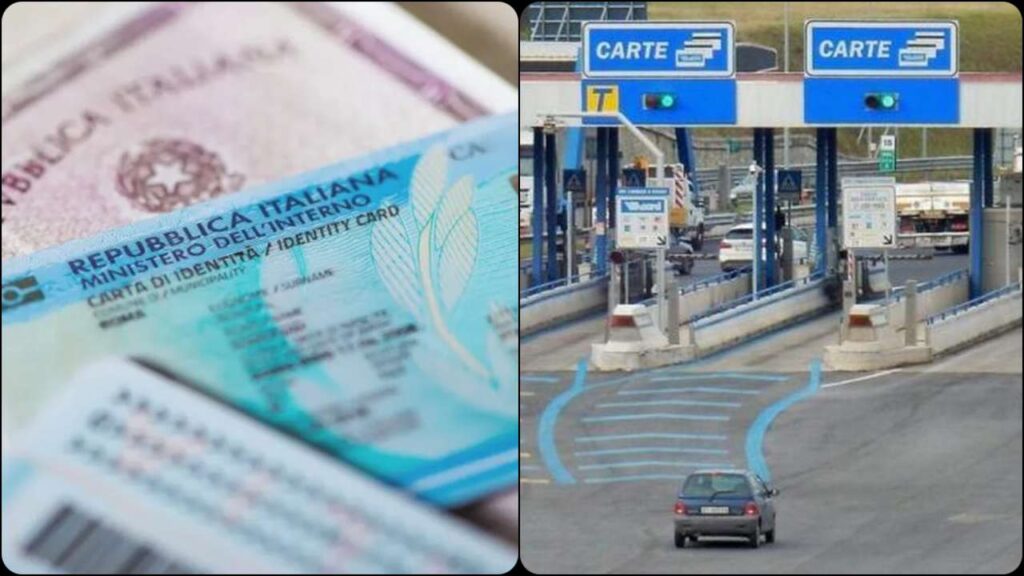 Casello autostradale carta d'identità