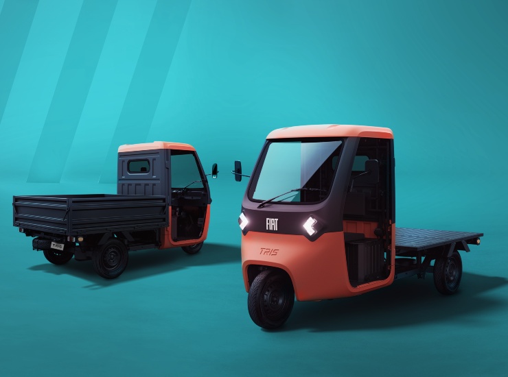 Il primo veicolo a tre ruote elettrico di Fiat - fonte Stellantis - mobilitasostenibile.it