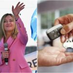 Giorgia Meloni e chiavi auto