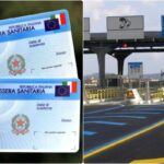 Collage caselli autostradali e tessera sanitaria