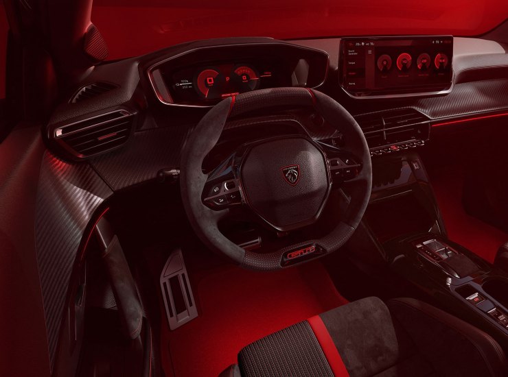 Gli interni della Peugeot e-208 Gti - fonte Peugeot - mobilitasostenibile.it