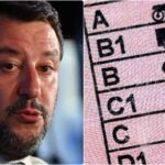 Collage Matteo Salvini patente di guida