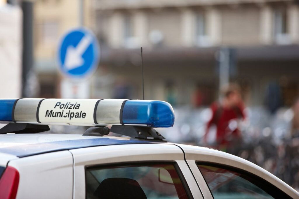 Posto di blocco polizia municipale