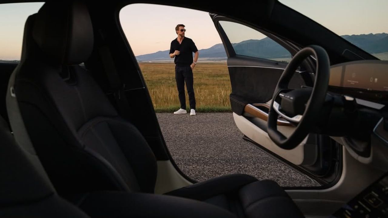 Pilota fuori dall'auto