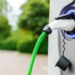 Auto elettrica in carica