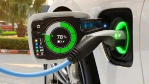 Auto elettrica in ricarica