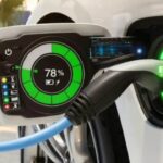 Auto elettrica in ricarica