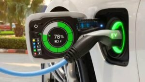 Auto elettrica in ricarica