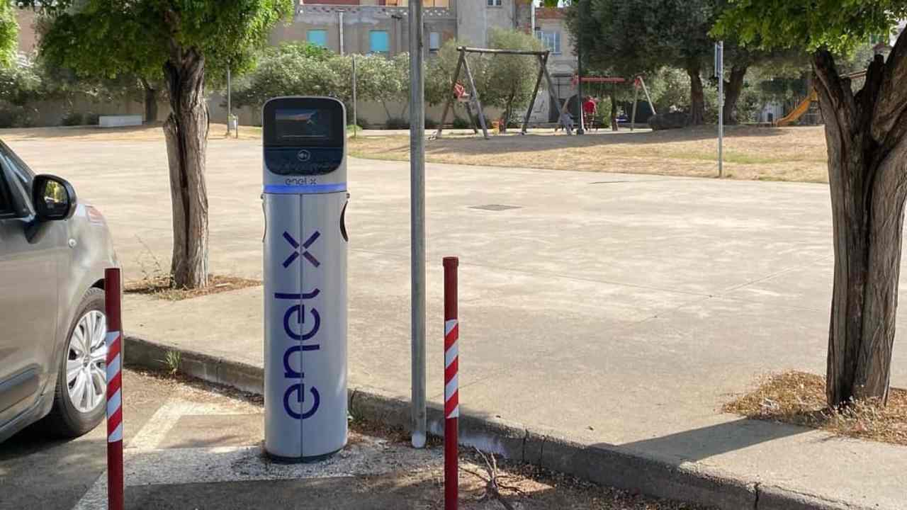 Colonnina ricarica Enel