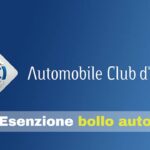 Logo ACI e scritta "esenzione bollo auto"