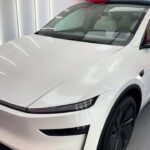 Tesla Model Y in garage