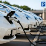 Auto elettriche in carica
