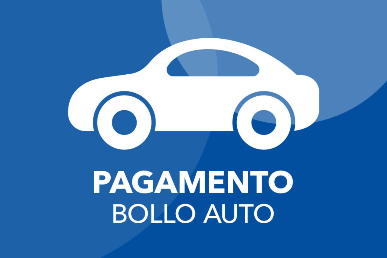 Illustrazione auto e scritta "pagamento bollo auto"