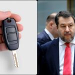 Collage chiavi auto e Matteo Salvini