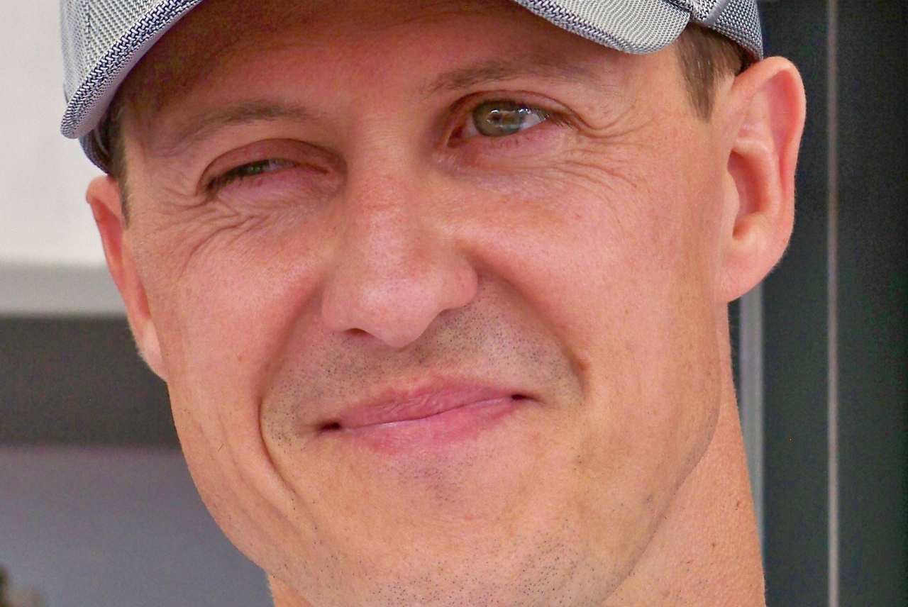 Michael Schumacher primo piano occhiolino