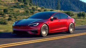 Tesla Model S in strada