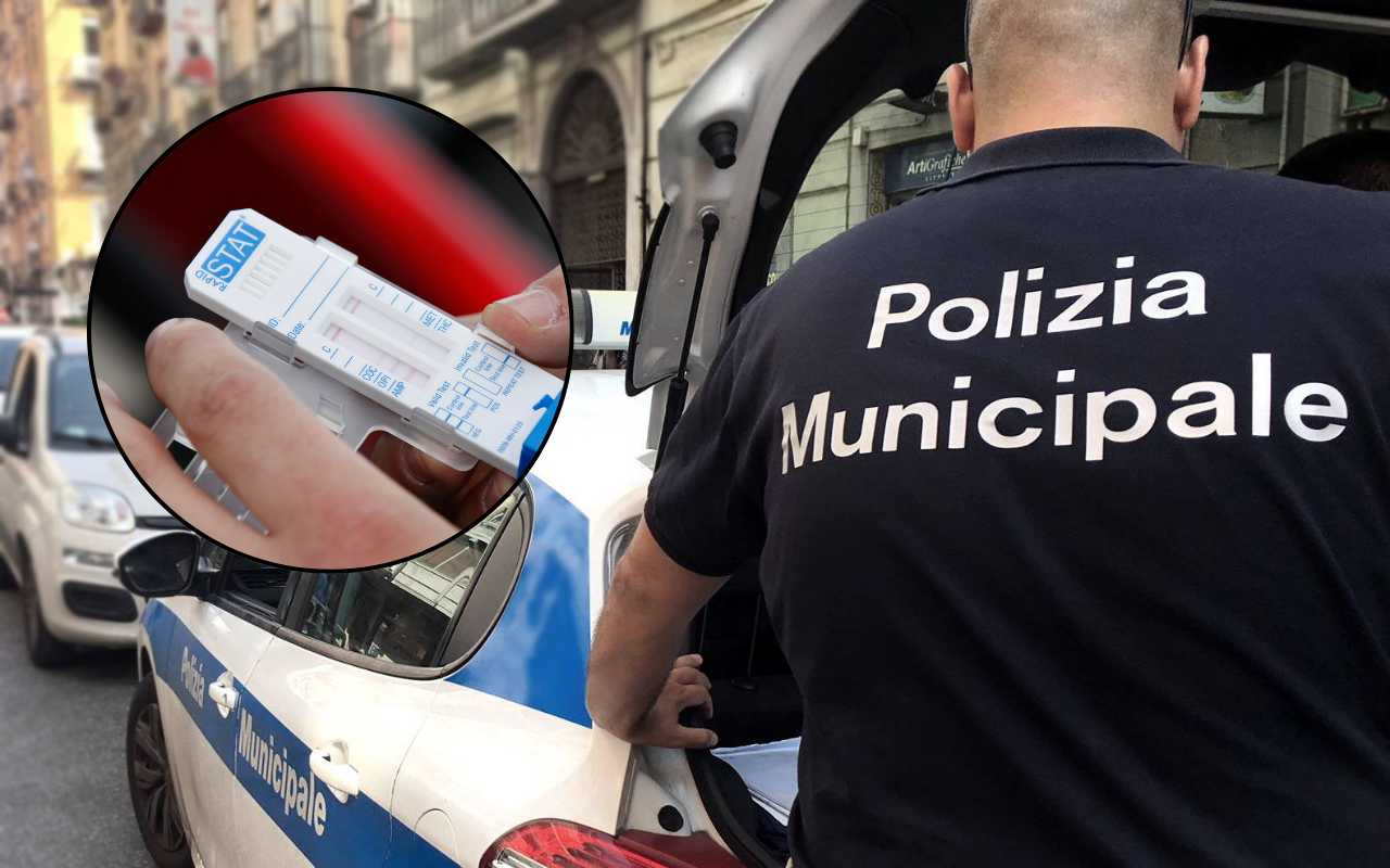 Agente polizia municipale e test anti droga