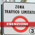 cartello ZTL e scritta "esenzione"